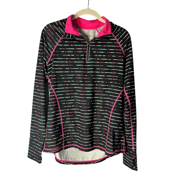 Ideology Tops - IDEOLOGY Athleisure Space-Dyed 1/4 Quarter-Zip Performance Fitness Jacket Sz M